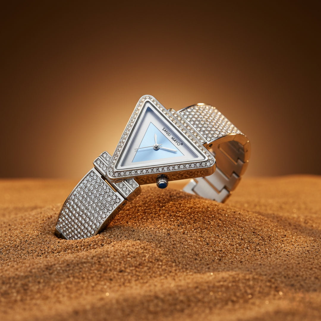 Dina Sky Blue Triangle Dial Women’s Watch