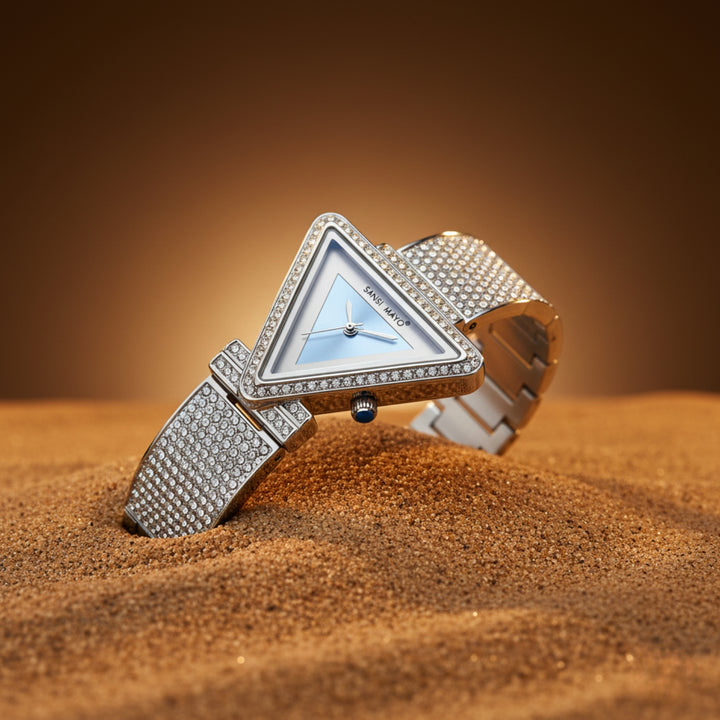 Dina Sky Blue Triangle Dial Women’s Watch