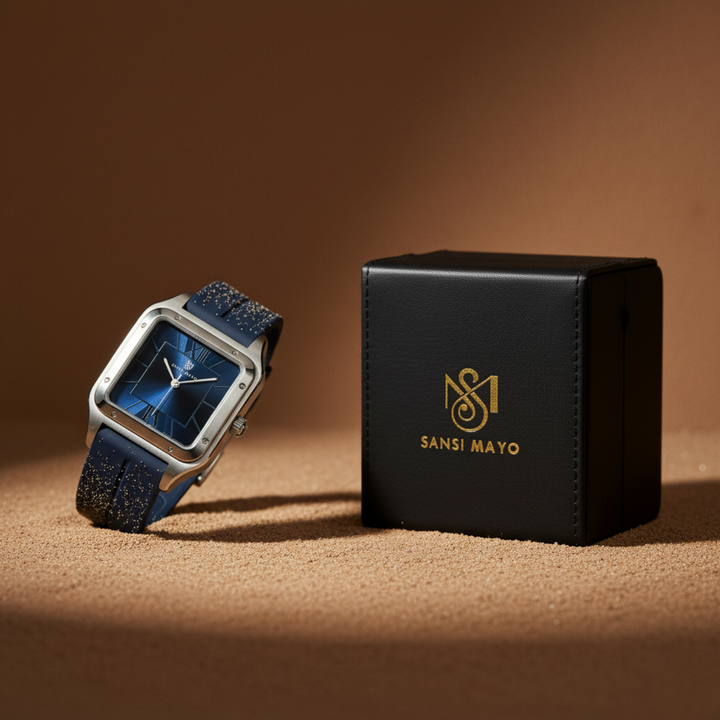 Navy Blue Square Analog