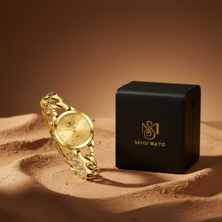 Zeenat Gold Dial Quartz Watch
