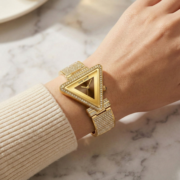 Dina Brown Triangle Dial Women’s Watch