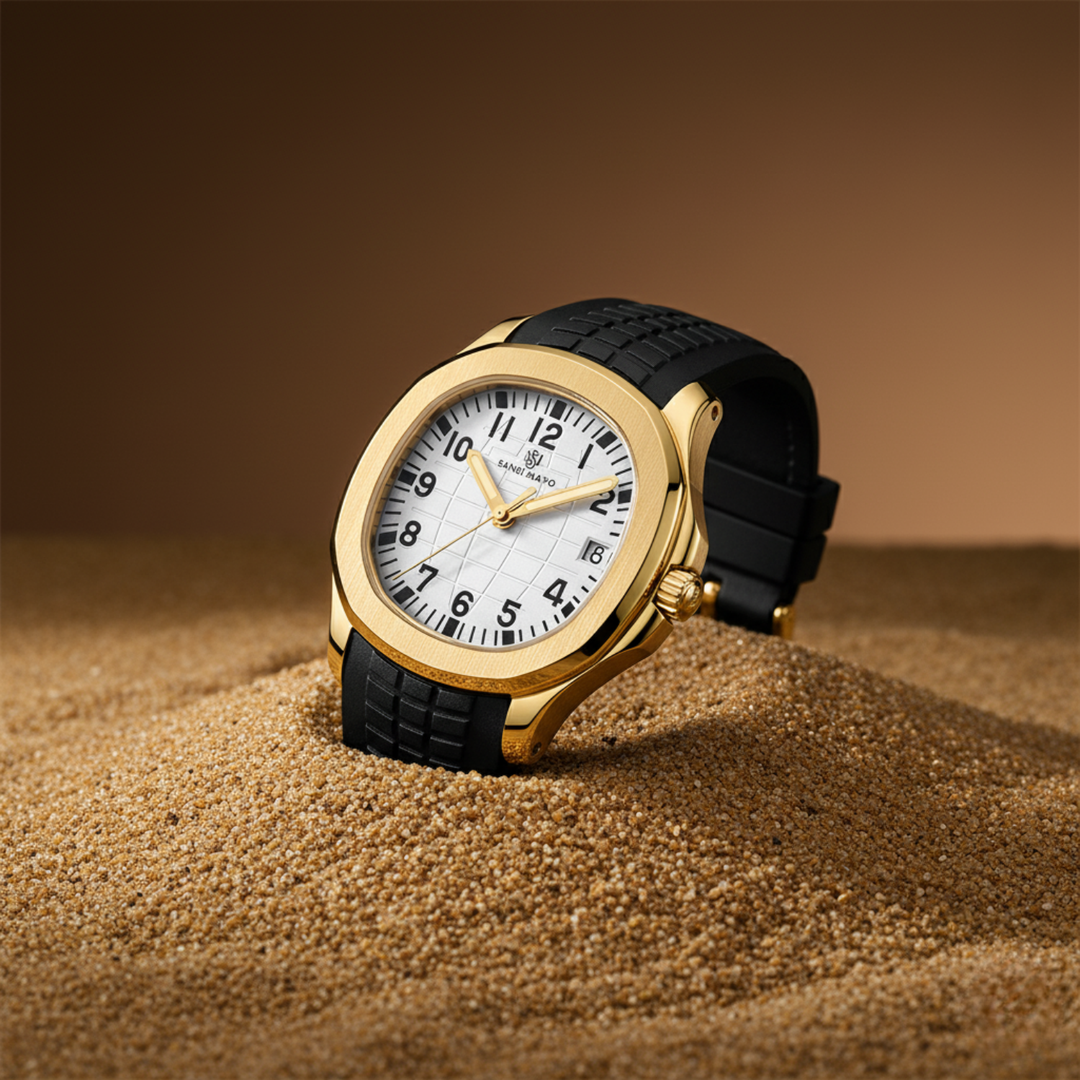 Beta Round White Wrist Watch