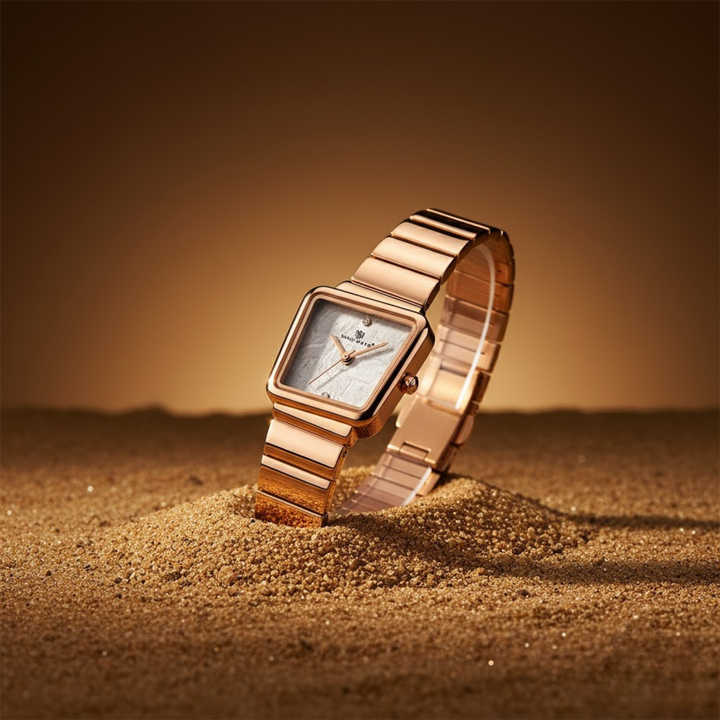 Square Case Edition (Rose Gold, White Dial)