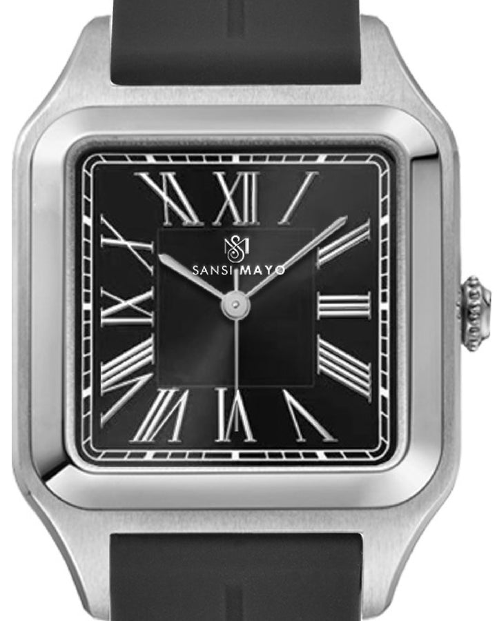 Slate Grey Square Analog