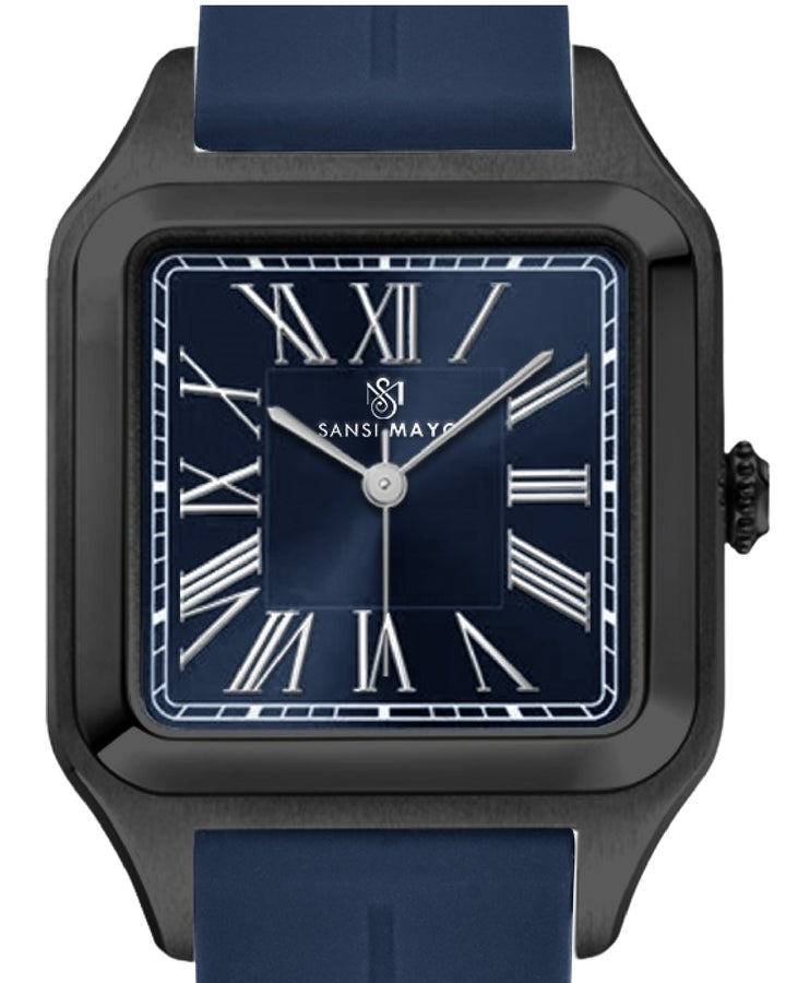 Navy Blue Square Analog