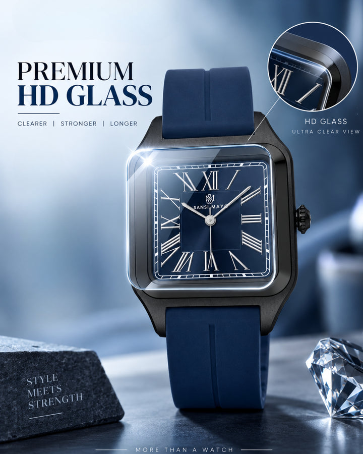 Navy Blue Square Analog