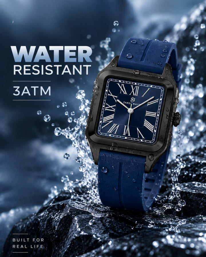 Navy Blue Square Analog