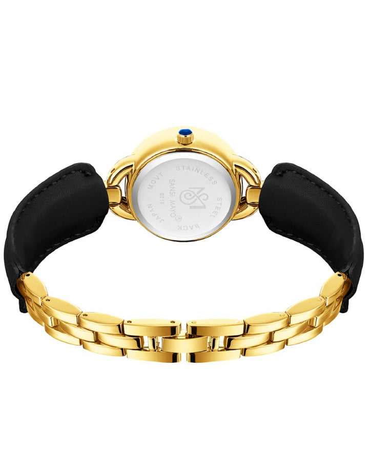 Aurora Black Dynamic Rotating Dial Watch for Women