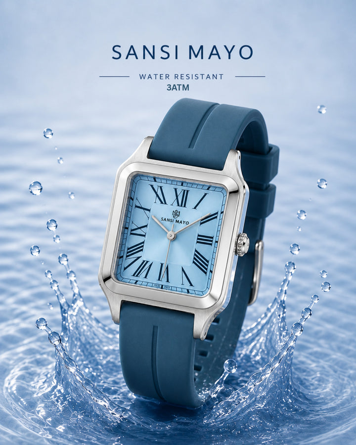 Sky Blue Square Analog