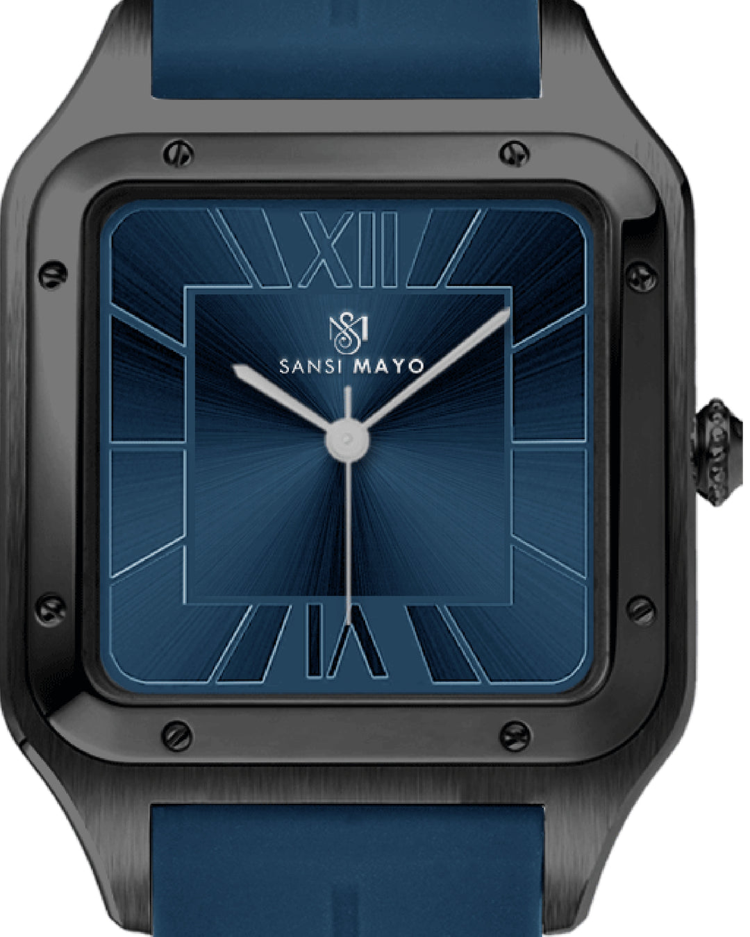 Navy Blue Square Analog