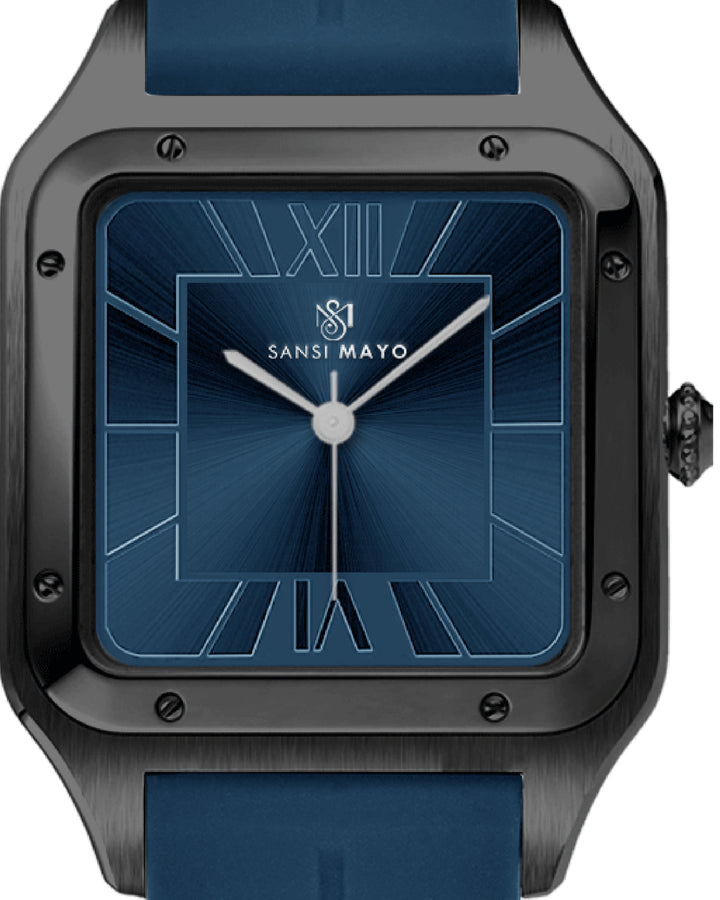 Navy Blue Square Analog