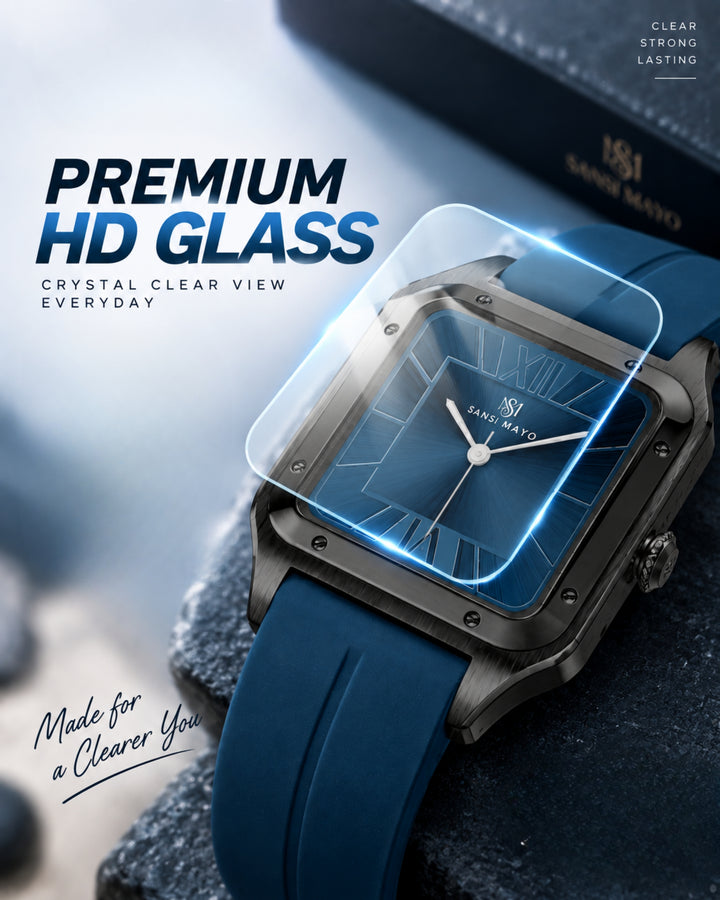 Navy Blue Square Analog