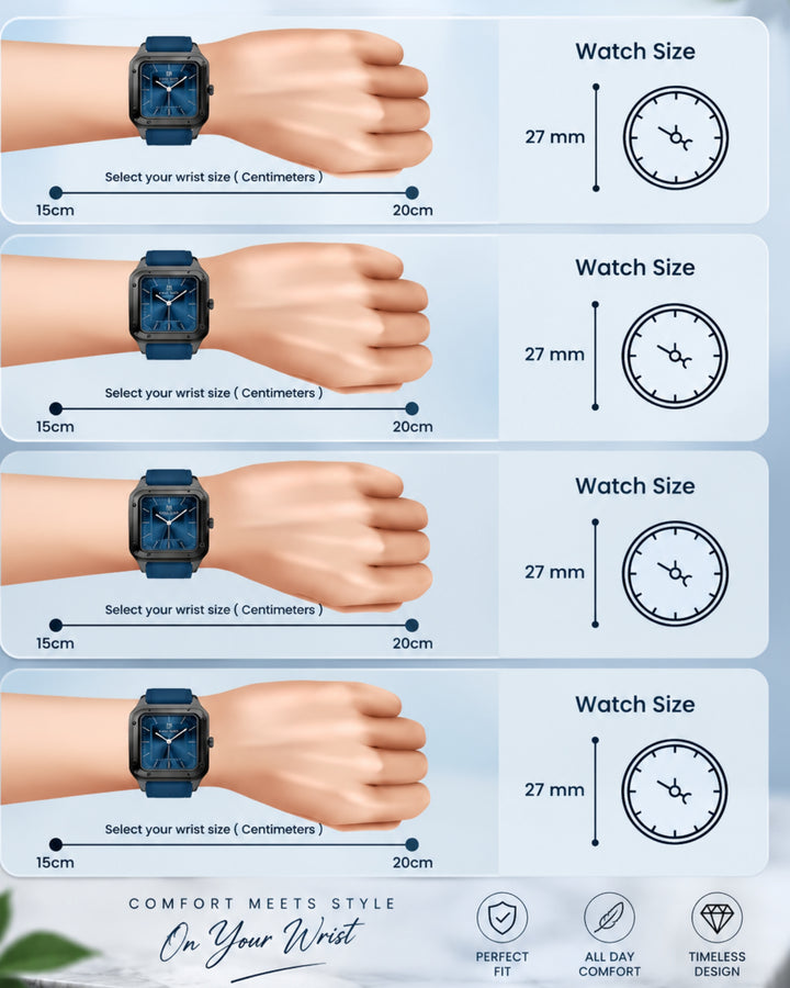 Navy Blue Square Analog