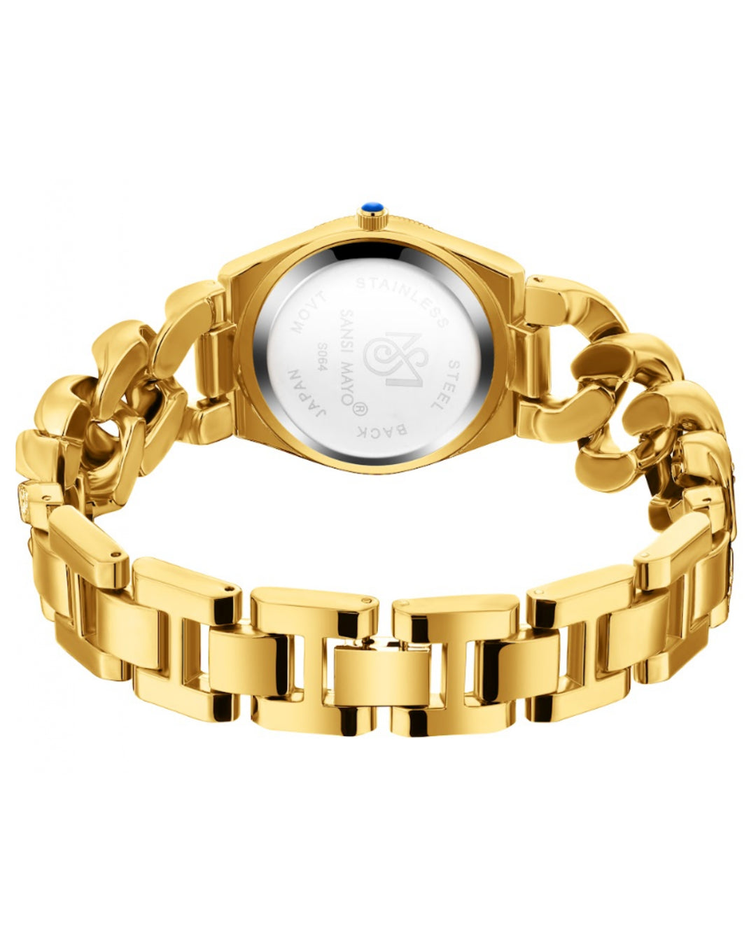 Sansi Mayo ELORA Egyptian Stone Bracelet Style Watch -Light Pink Dial, Gold Edition