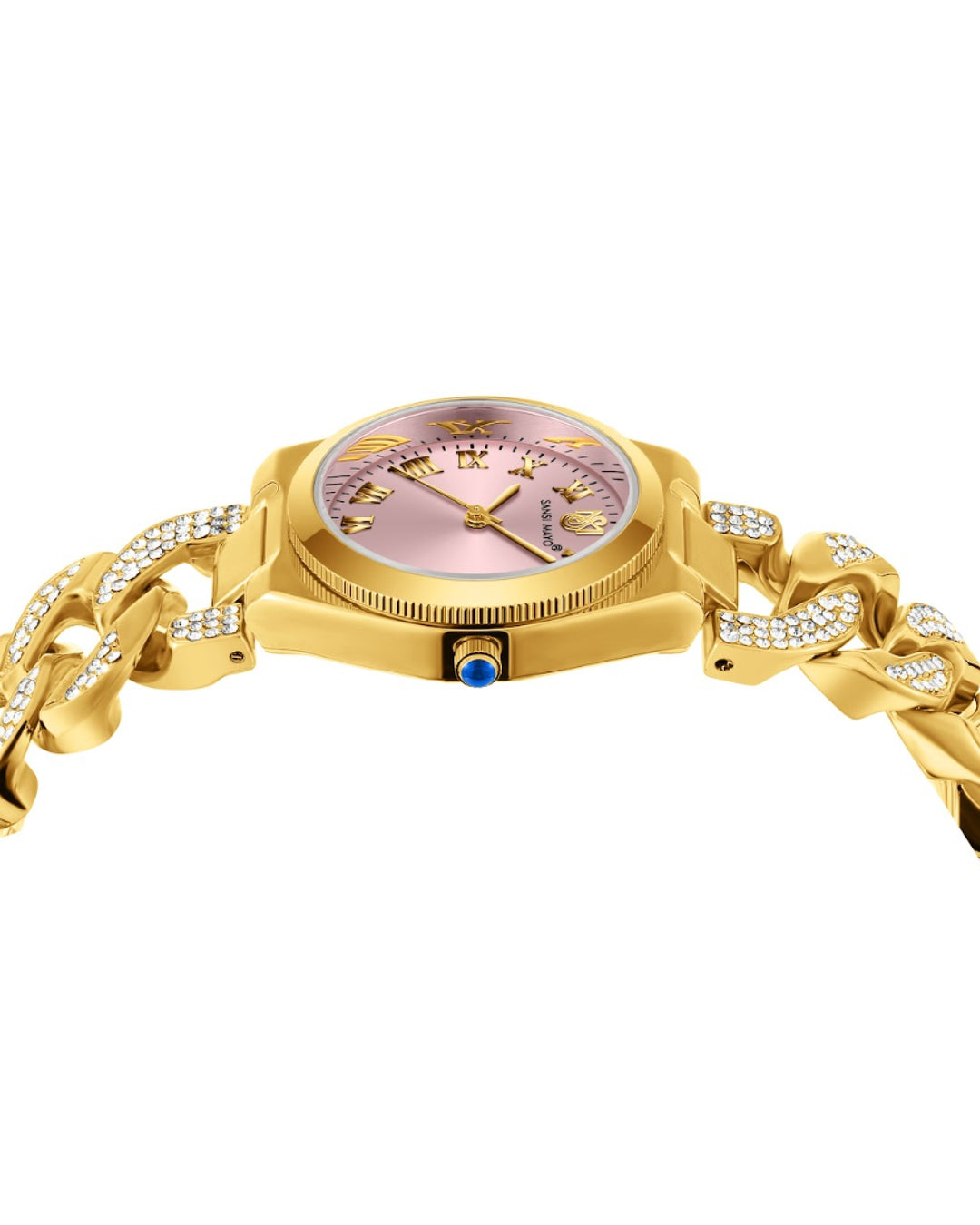 Sansi Mayo ELORA Egyptian Stone Bracelet Style Watch -Light Pink Dial, Gold Edition