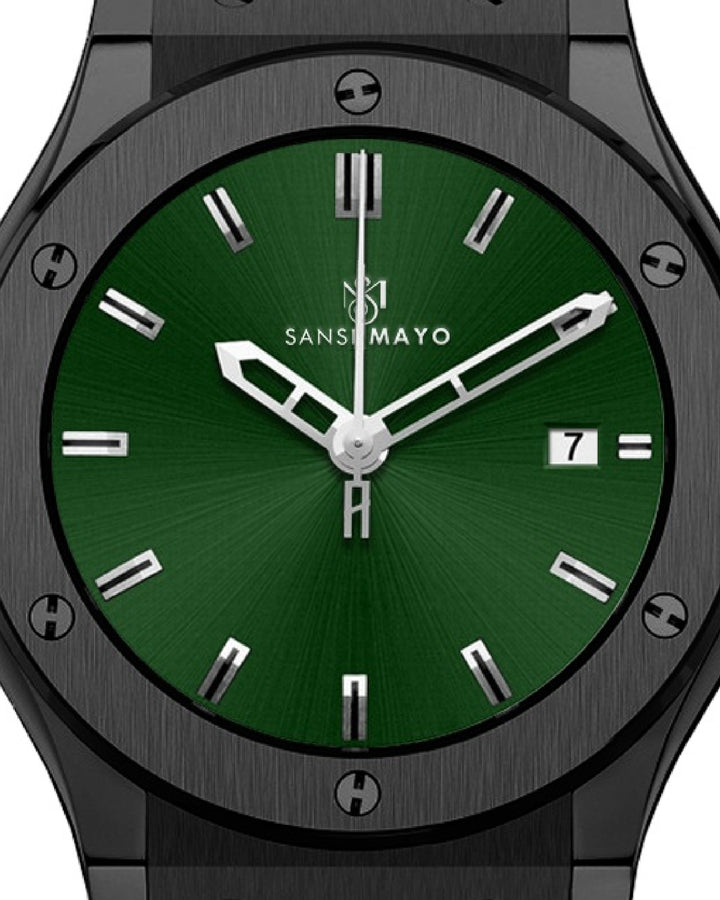 Obsidian Black Leather Analog