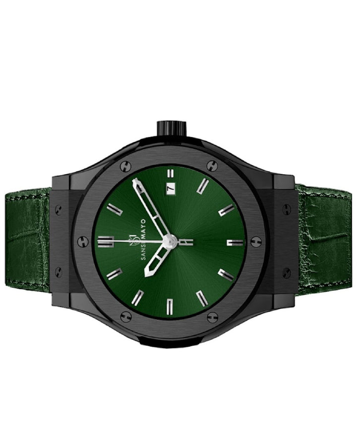 Obsidian Black Leather Analog