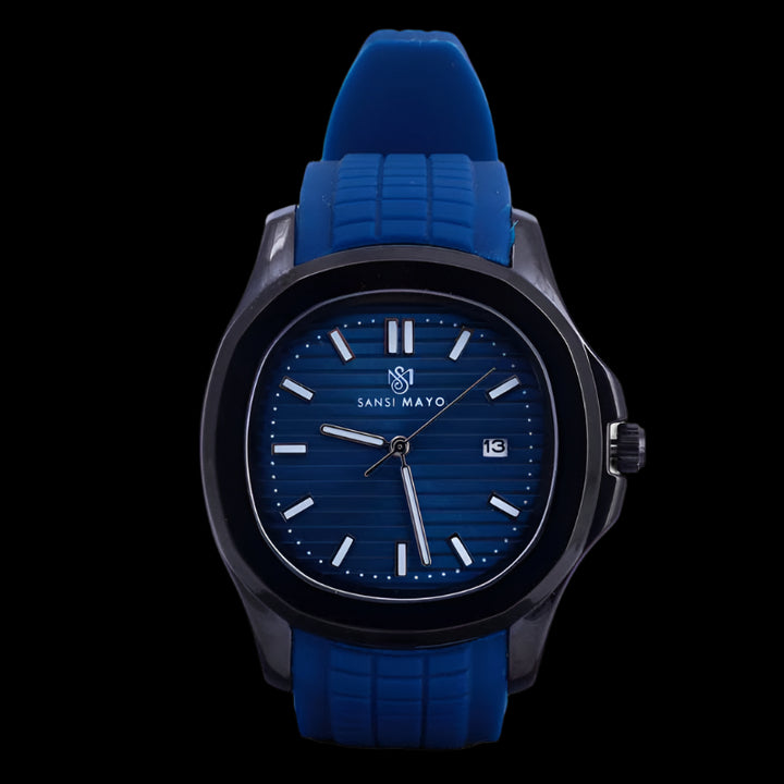 Beta Round Shadow Black Wrist Watch