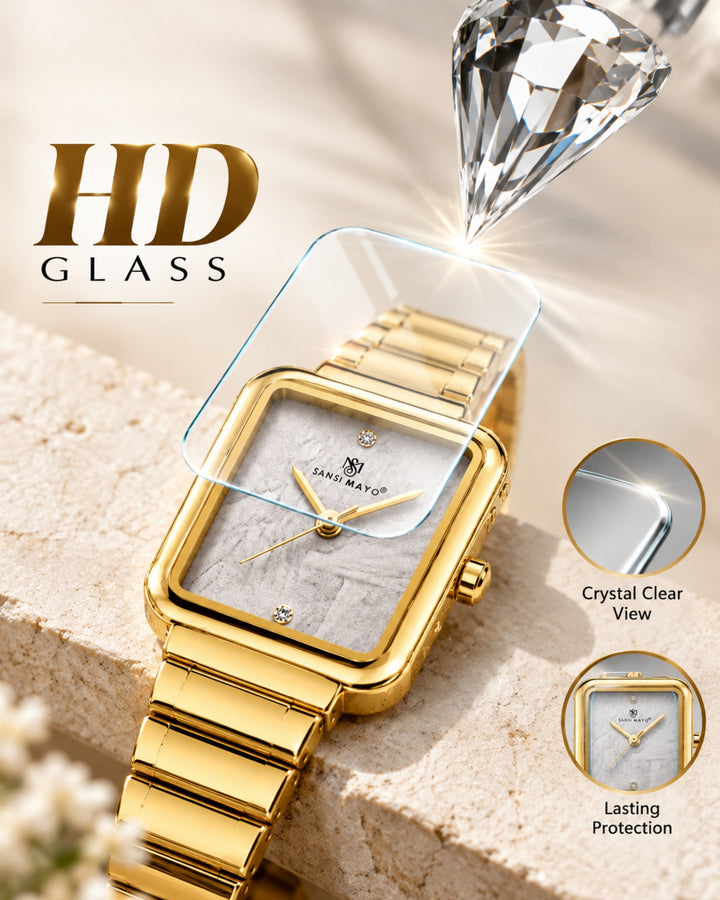 Square Case Edition (Gold, White Dial)