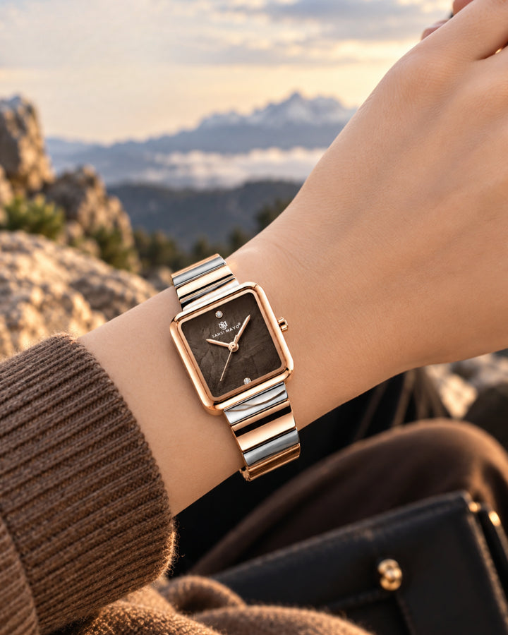 Silver Rose Gold Edition (Brown Dial)