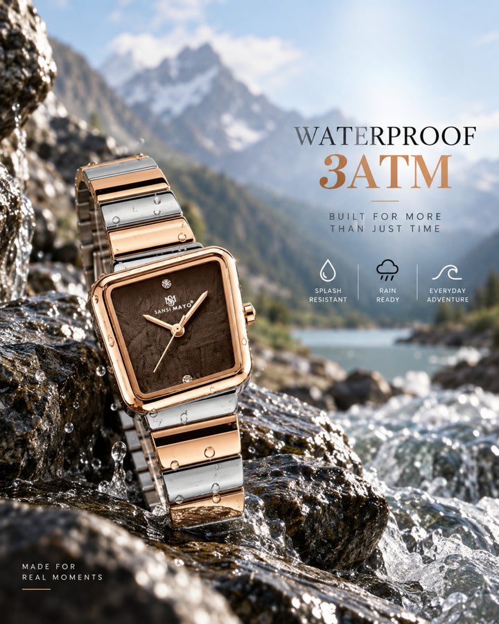 Silver Rose Gold Edition (Brown Dial)