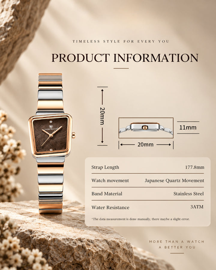 Silver Rose Gold Edition (Brown Dial)