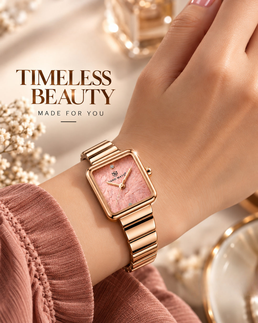 Square Case Edition (Rose Gold, Rose Gold Dial)