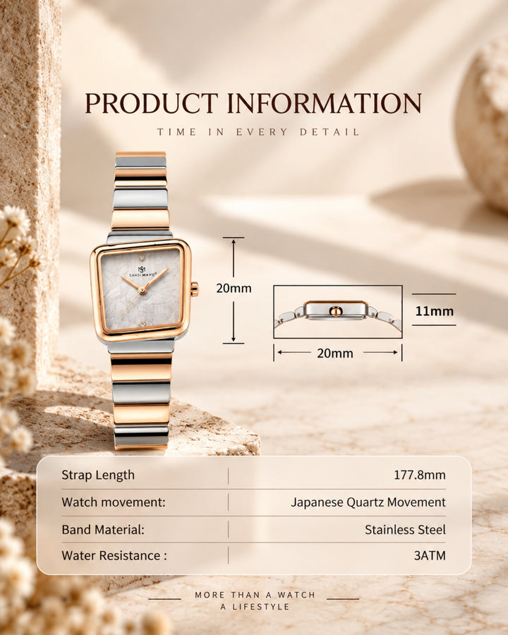 Silver Rose Gold Edition (White Dial)