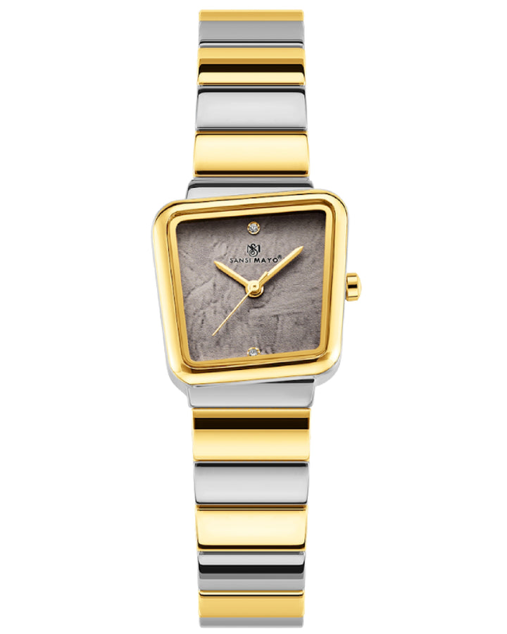 Two-Tone silver Gold (Dark Grey Dial)