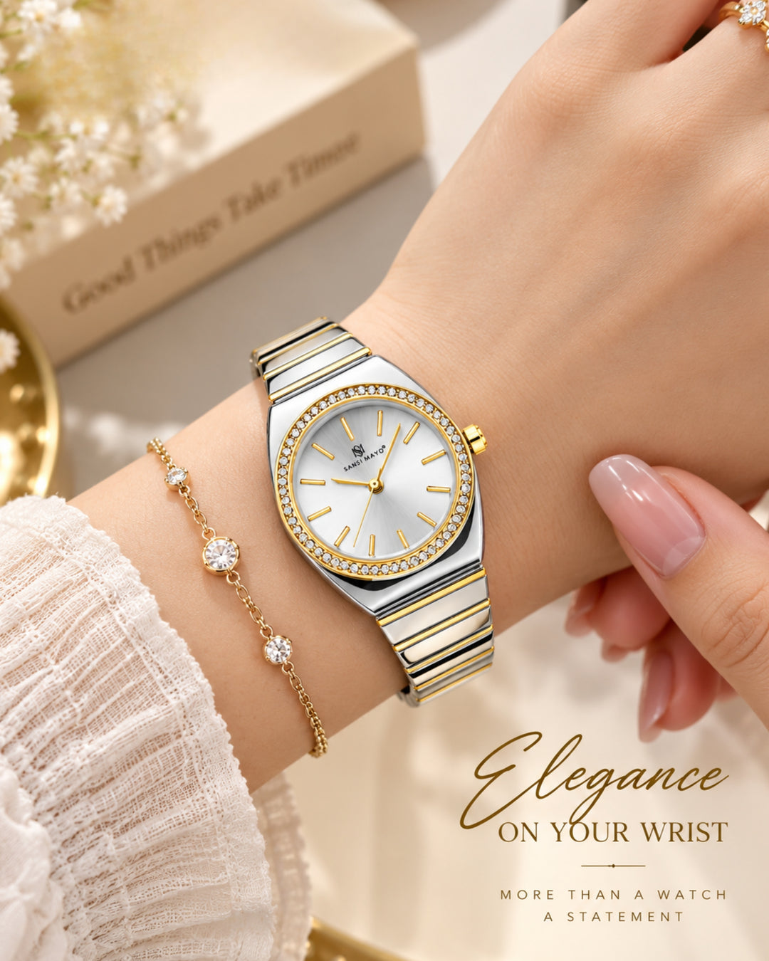 Egyptian Stone MIKA Edition (Grey Dial, Two Tone silver Gold)