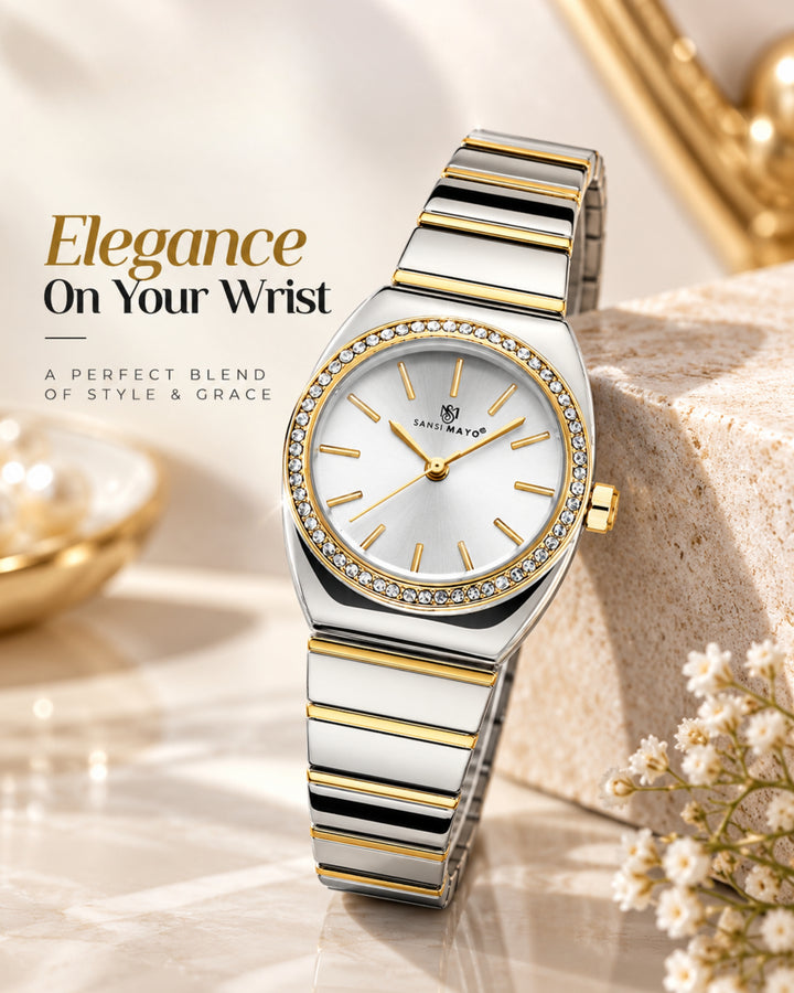 Egyptian Stone MIKA Edition (Grey Dial, Two Tone silver Gold)