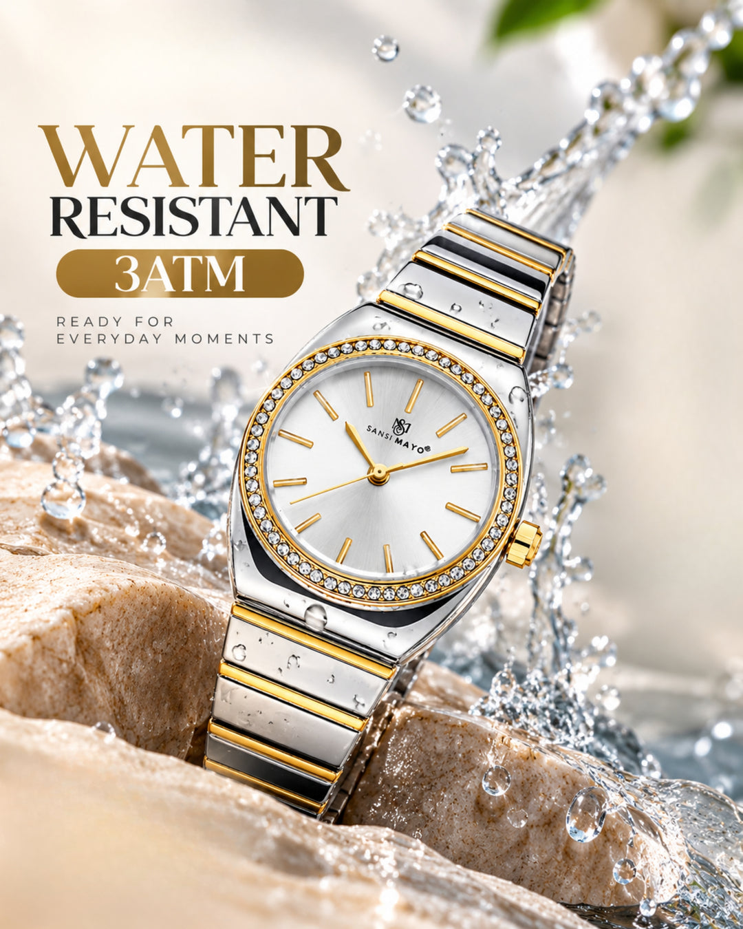 Egyptian Stone MIKA Edition (Grey Dial, Two Tone silver Gold)