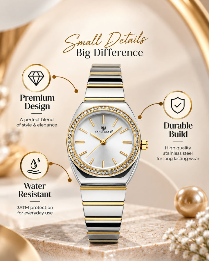 Egyptian Stone MIKA Edition (Grey Dial, Two Tone silver Gold)