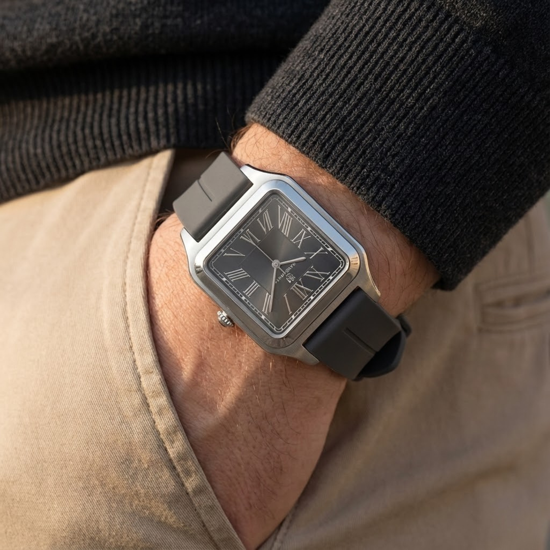 Slate Grey Square Analog