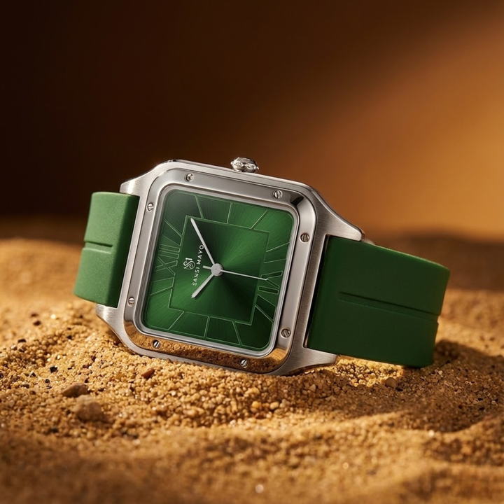 Forest Green Square Analog