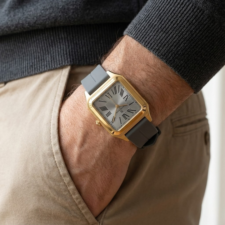 Graphite Grey Square Analog