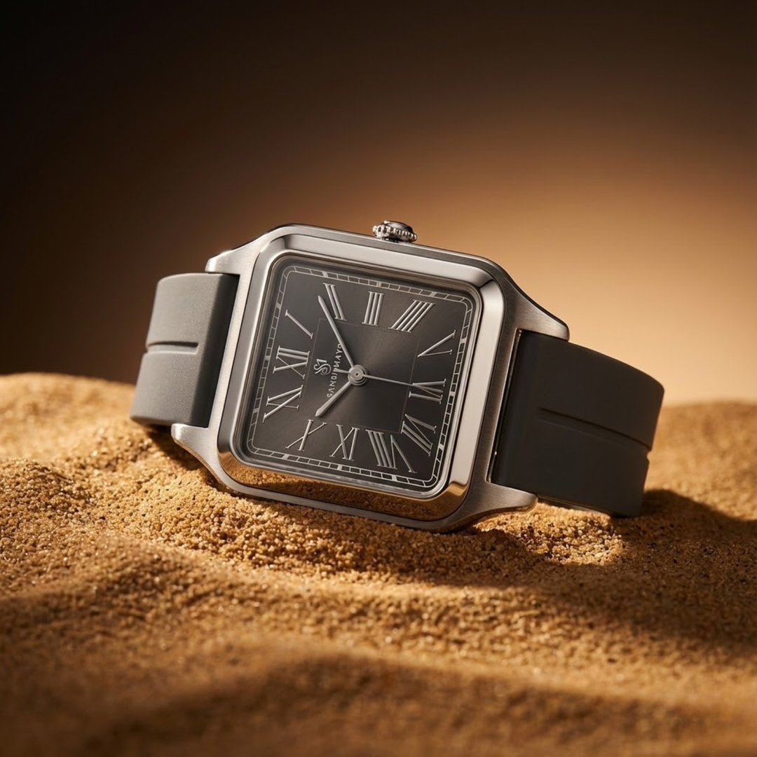 Slate Grey Square Analog