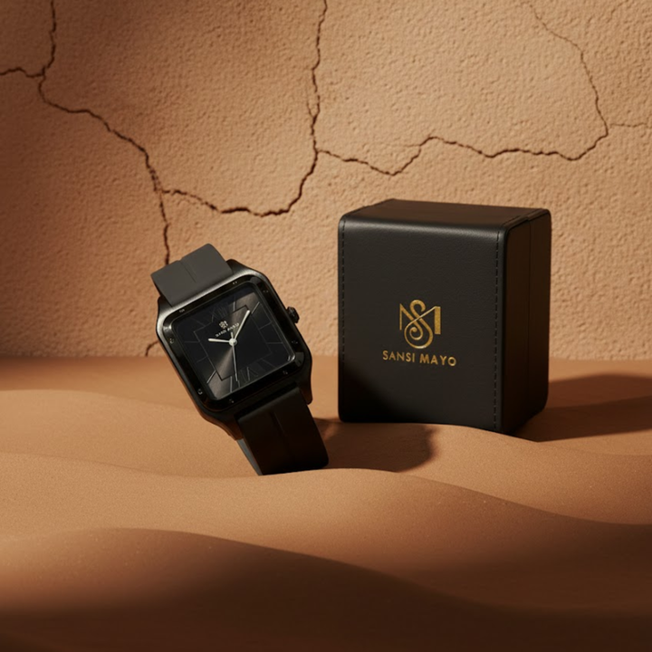 Obsidian Black Square Analog