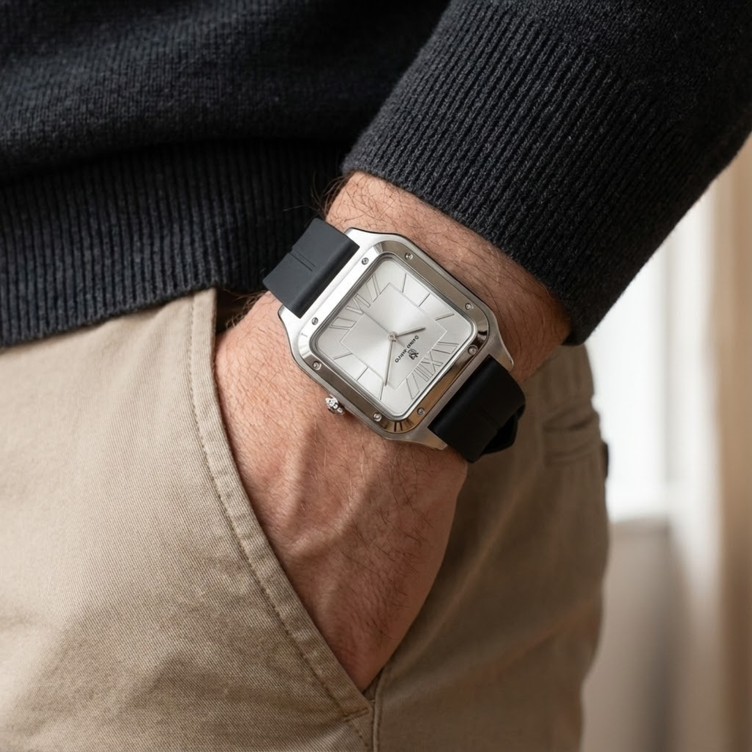 Pearl White Square Analog