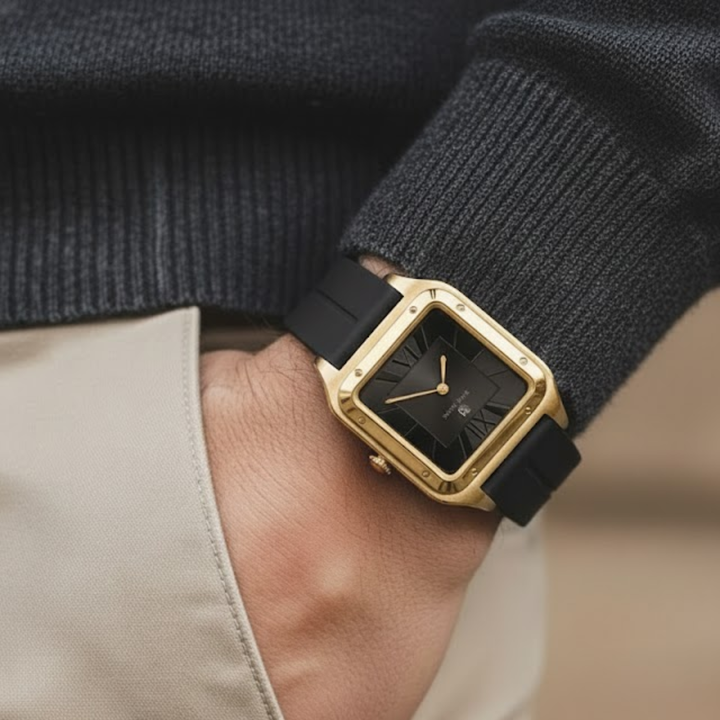 Midnight Black Square Analog