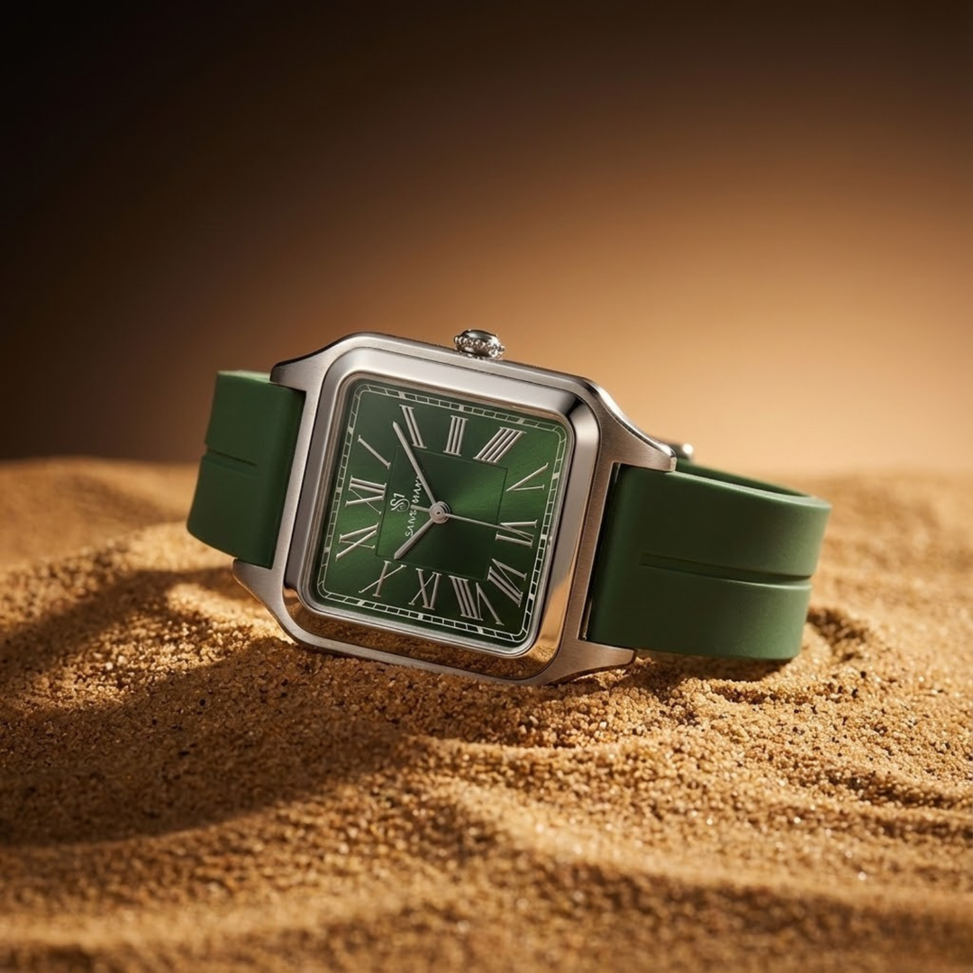 Forest Green Square Analog