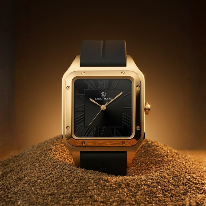 Midnight Black Square Analog