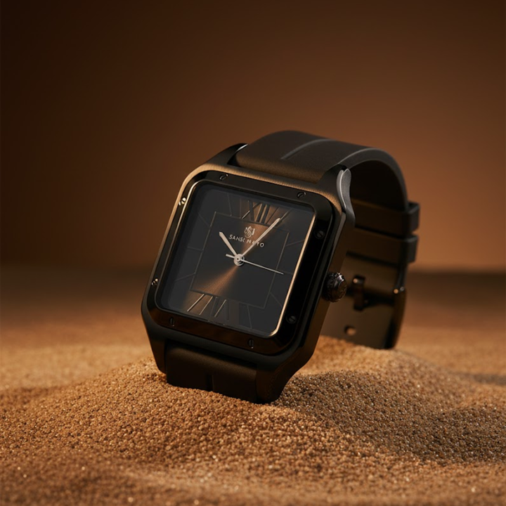 Obsidian Black Square Analog