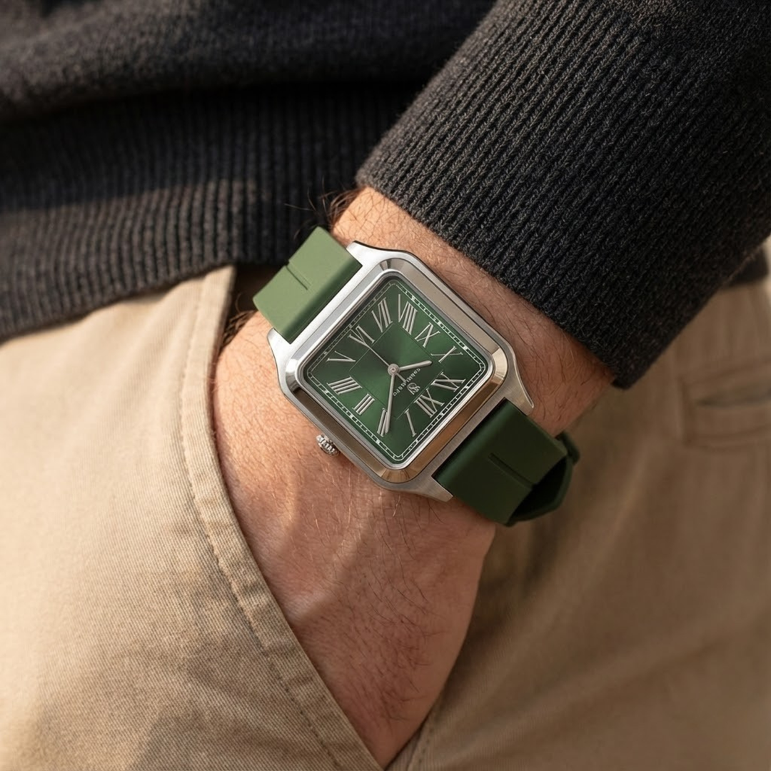 Forest Green Square Analog