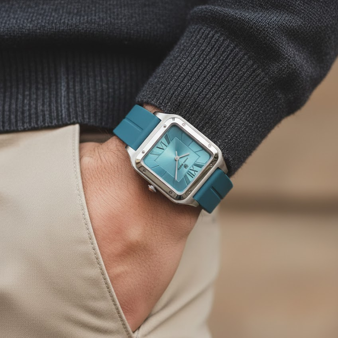 Sky Blue Square Analog