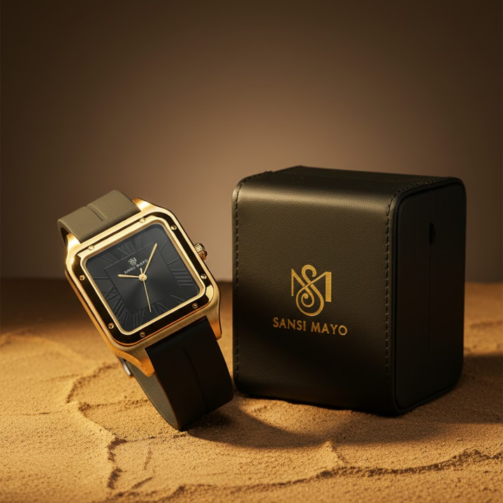 Midnight Black Square Analog