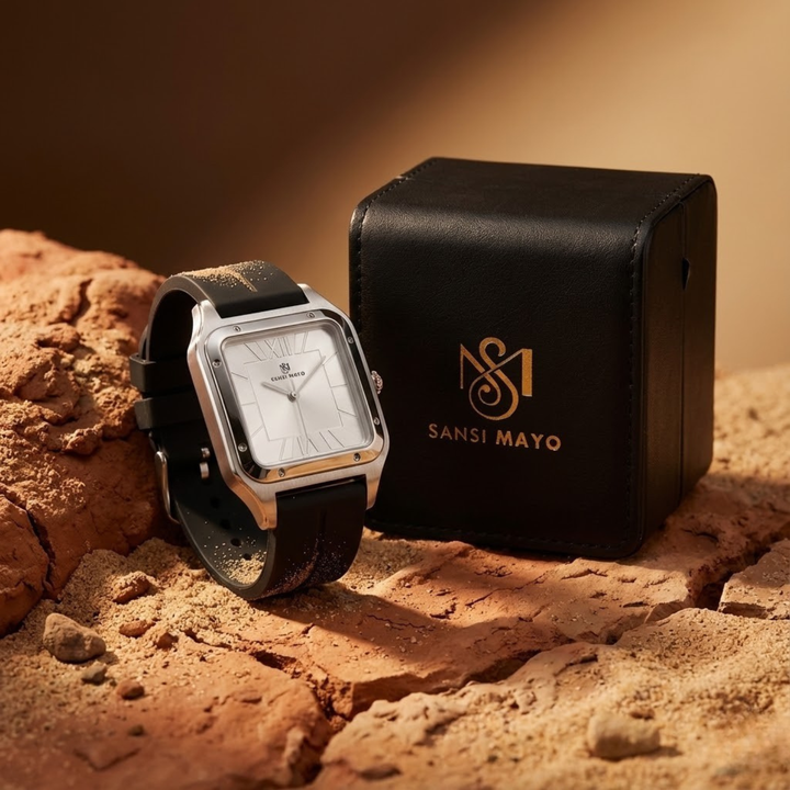 Pearl White Square Analog