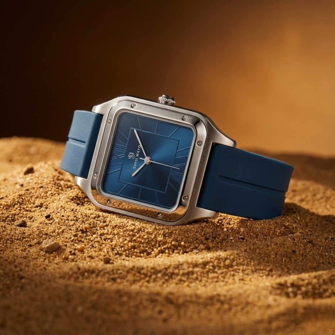 Navy Blue Square Analog