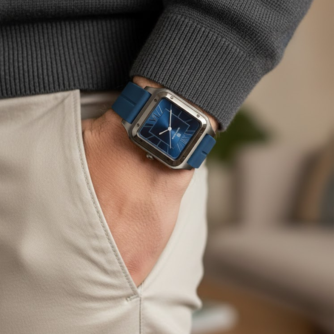 Sapphire Blue Square Analog