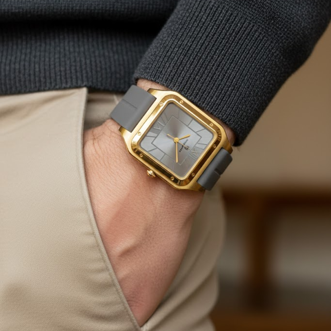 Graphite Grey Square Analog